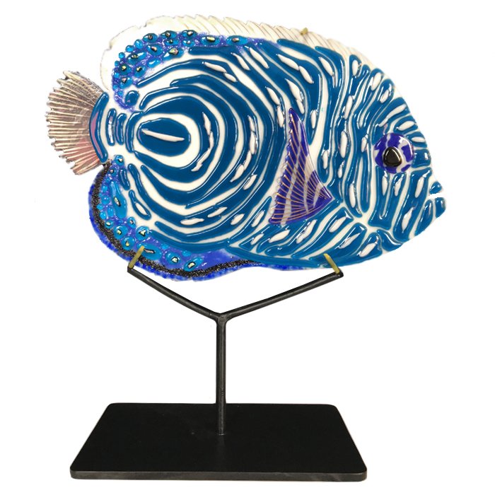Статуэтка на подставке Blue Fish Синий Черный Статуэтка на подставке Blue Fish Синий Черный в Брянске | Loft Concept
