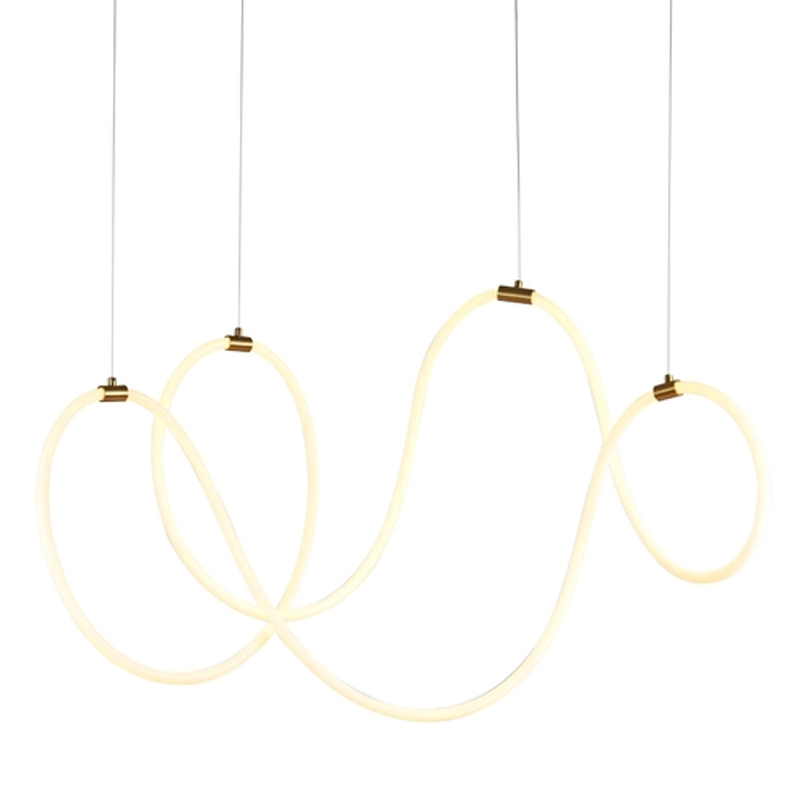 Подвесной светильник с плавными светодиодными линиями Luke Lampco Tracer Lamp Медь Белый Черный Подвесной светильник с плавными светодиодными линиями Luke Lampco Tracer Lamp Медь Белый Черный в Брянске | Loft Concept