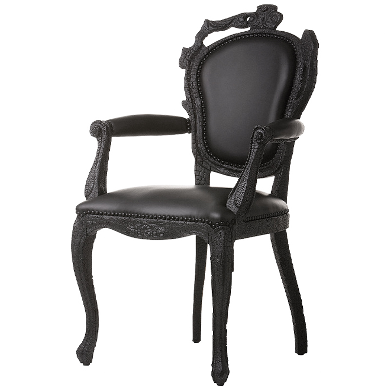 Дизайнерское Полукресло Moooi Smoke Dining Chair обугленный эффект Черный в Брянске | Loft Concept 