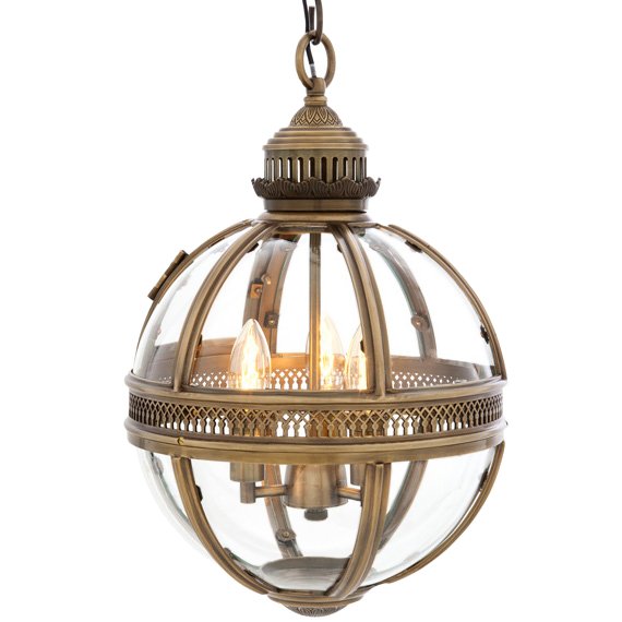 Люстра Lantern Residential Brass S Латунь Античная полированная Прозрачное Стекло Люстра Lantern Residential Brass S Латунь Античная полированная Прозрачное Стекло в Брянске | Loft Concept