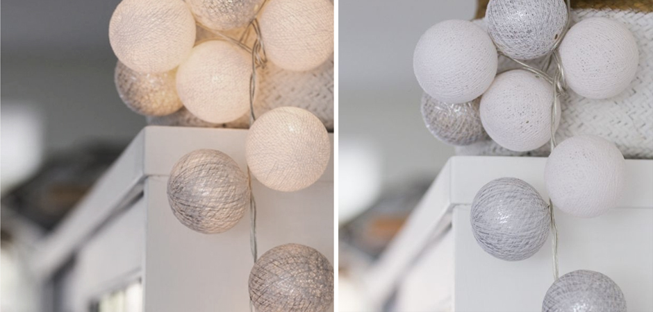 Гирлянда хлопковые фонарики Сotton Ball White-Silver - Loft-Concept в Брянске