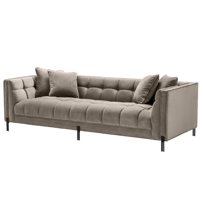 Диван Eichholtz Sofa Sienna greige Бежево-серый Темная бронза Диван Eichholtz Sofa Sienna greige Бежево-серый Темная бронза в Брянске | Loft Concept