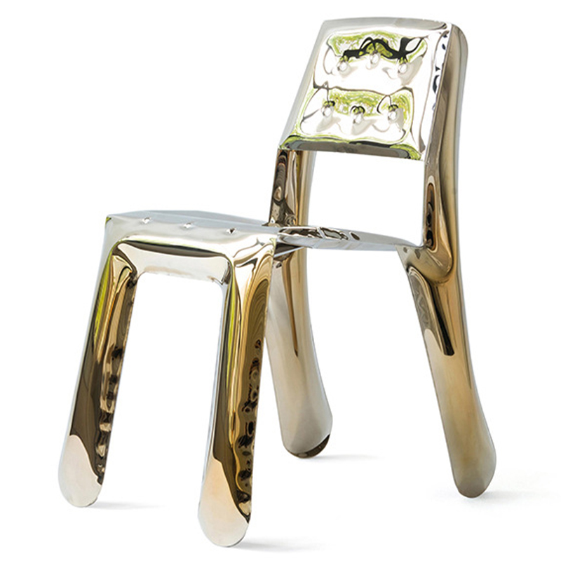 Стул Chippensteel 0.5 Polished Gold Glossy Color Carbon Steel Seating by Zieta Глянцевое золото Стул Chippensteel 0.5 Polished Gold Glossy Color Carbon Steel Seating by Zieta Глянцевое золото в Брянске | Loft Concept