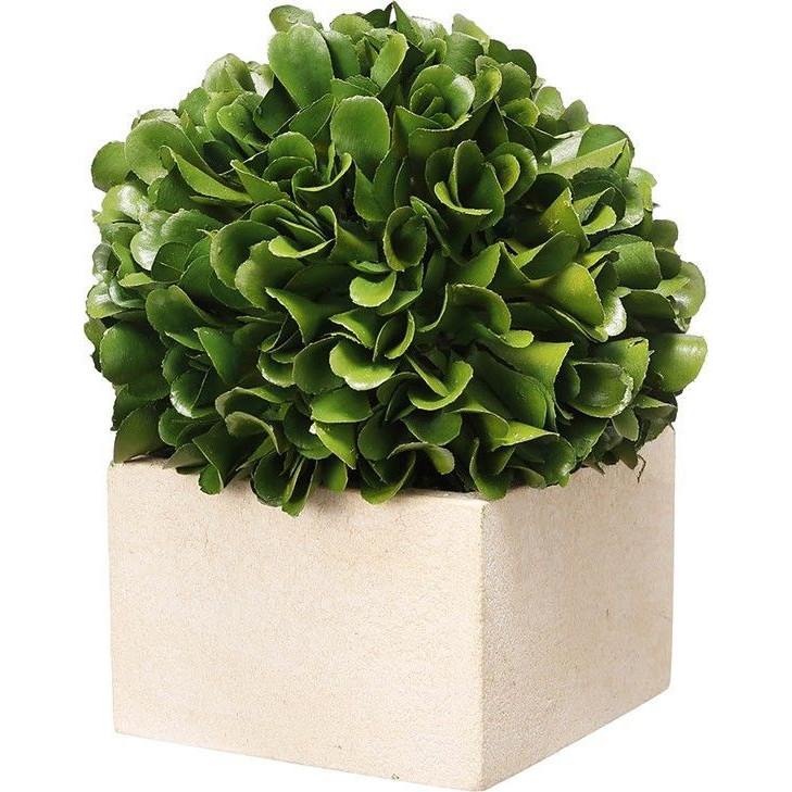 Декоративный искусственное растение Square boxwood Зеленый Бежевый Декоративный искусственное растение Square boxwood Зеленый Бежевый в Брянске | Loft Concept