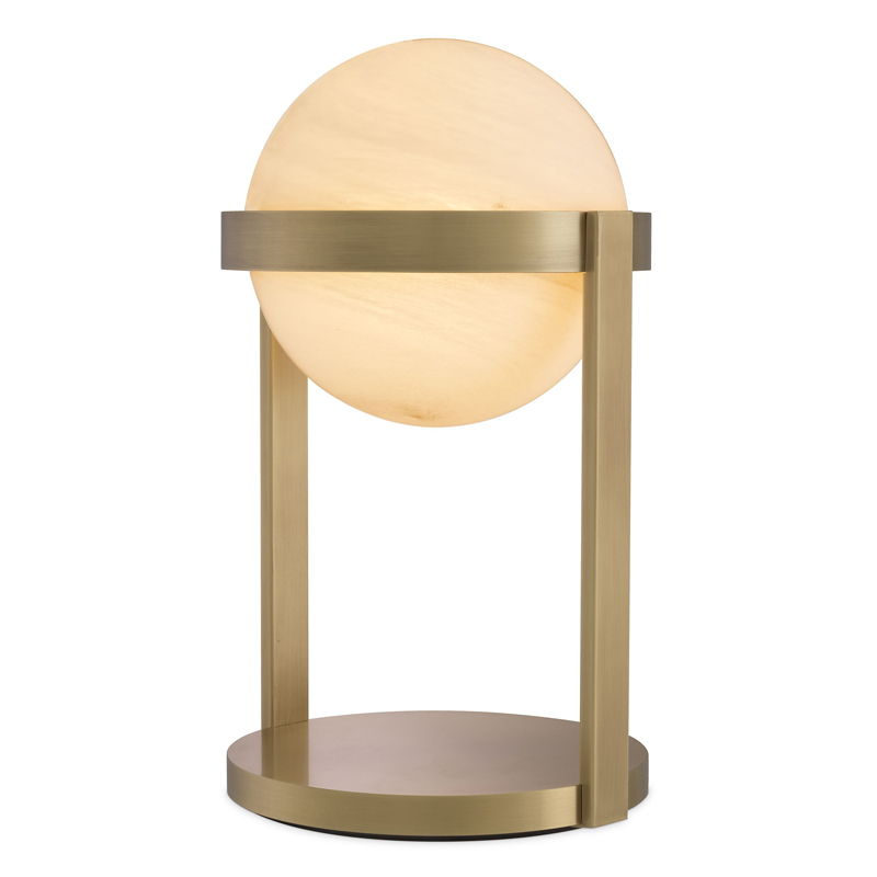 Настольная лампа Eichholtz Table Lamp Hayward brass Латунь Античная полированная Белое матовое стекло Настольная лампа Eichholtz Table Lamp Hayward brass Латунь Античная полированная Белое матовое стекло в Брянске | Loft Concept