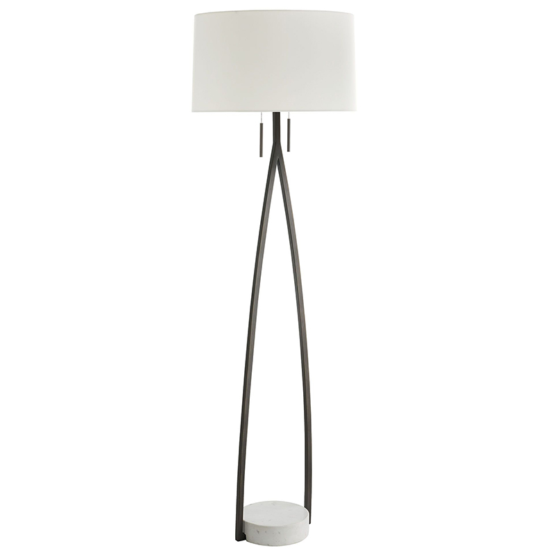 Торшер Arteriors KENNA FLOOR LAMP Черный Белый Торшер Arteriors KENNA FLOOR LAMP Черный Белый в Брянске | Loft Concept