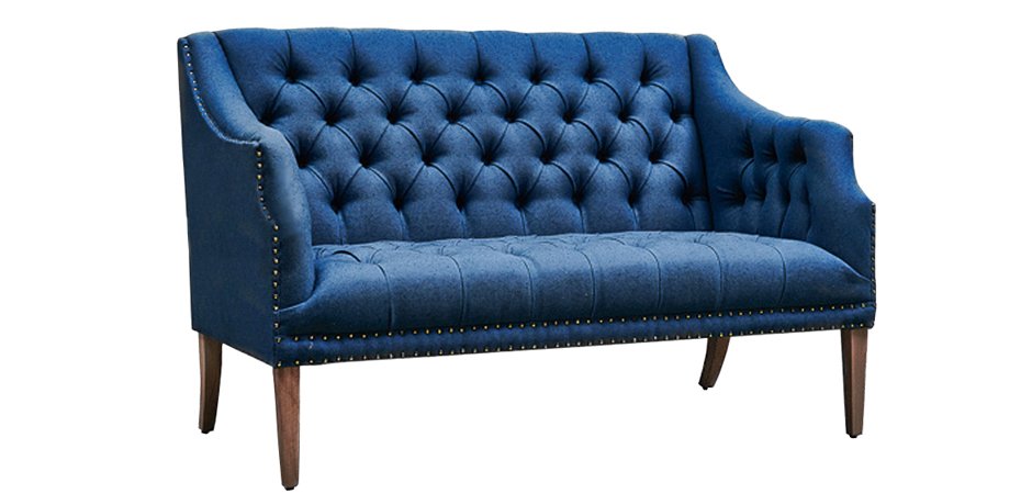 Диван Morton Capitone Sofa Диван синий лен Диван Morton Capitone Sofa Диван синий лен - Loft-Concept в Брянске