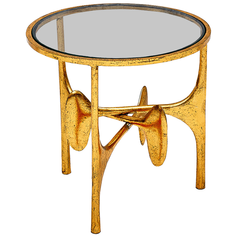 Приставной стол Vega Side Table Винтажное Светлое Золото Прозрачный Приставной стол Vega Side Table Винтажное Светлое Золото Прозрачный в Брянске | Loft Concept