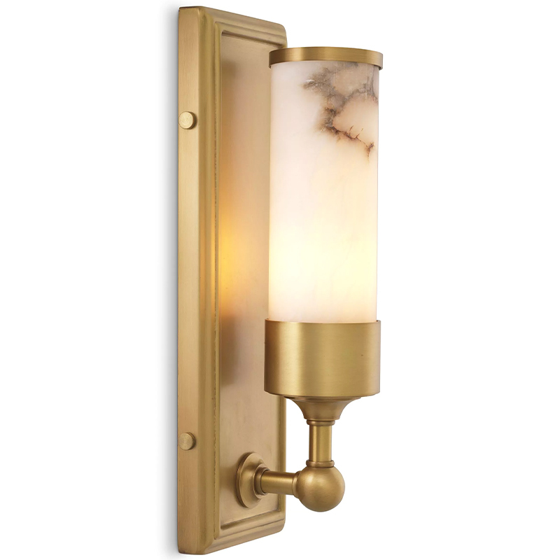 Бра Eichholtz Wall Lamp Valentine Alabaster Бежевый Белый Мрамор Bianco Латунь Бра Eichholtz Wall Lamp Valentine Alabaster Бежевый Белый Мрамор Bianco Латунь в Брянске | Loft Concept