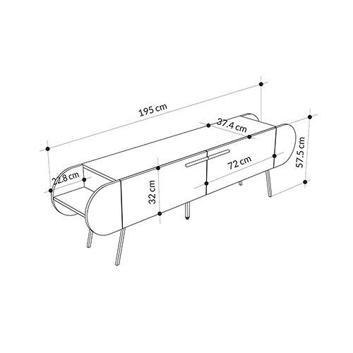 ТВ-тумба серая с 2-мя откидными дверцами и 2-мя открытыми полками CAPSULE TV STAND RETRO GREY ТВ-тумба серая с 2-мя откидными дверцами и 2-мя открытыми полками CAPSULE TV STAND RETRO GREY в Брянске