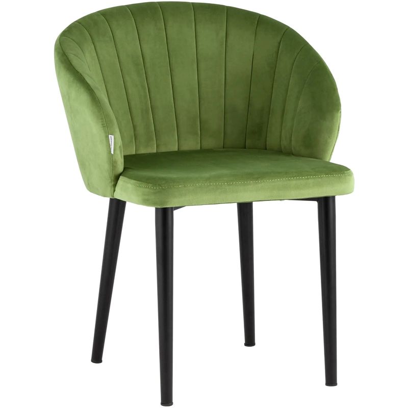 Стул Balsari Chair Велюр Зеленый Лайм Лайм Черный Стул Balsari Chair Велюр Зеленый Лайм Лайм Черный в Брянске | Loft Concept