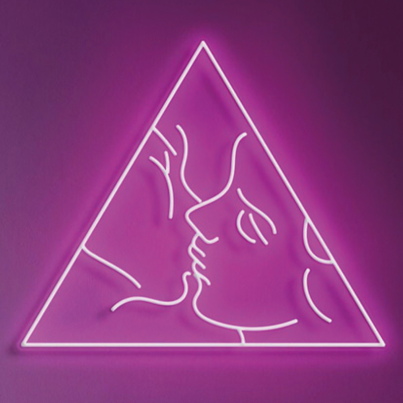 Неоновая настенная лампа Kiss Neon Wall Lamp Розовый Розовый Неоновая настенная лампа Kiss Neon Wall Lamp Розовый Розовый в Брянске | Loft Concept