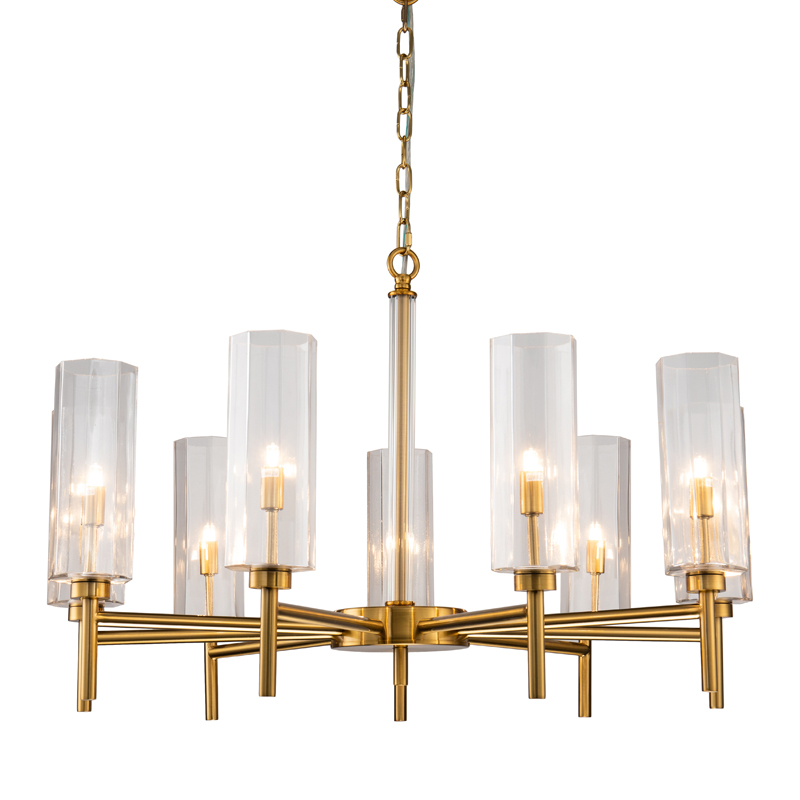 Люстра Claudine Chandelier 80 Латунь Прозрачный Люстра Claudine Chandelier 80 Латунь Прозрачный в Брянске | Loft Concept