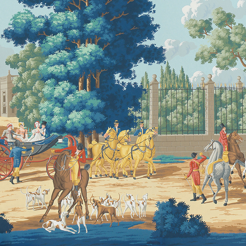 Обои ручная роспись La Chasse de Compiegne Jacquemart Обои ручная роспись La Chasse de Compiegne Jacquemart в Брянске | Loft Concept