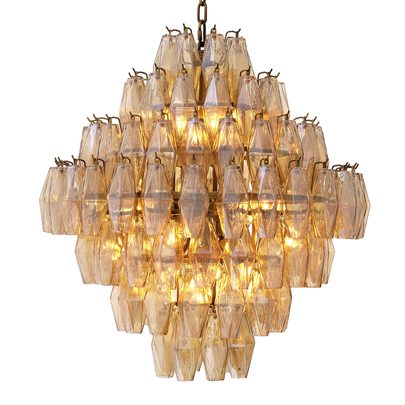 Люстра Eichholtz Chandelier Benini L Amber Янтарный Латунь Люстра Eichholtz Chandelier Benini L Amber Янтарный Латунь в Брянске | Loft Concept