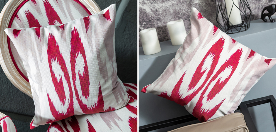 Декоративная подушка Ikat Pattern Красная Декоративная подушка Ikat Pattern Красная - Loft-Concept в Брянске