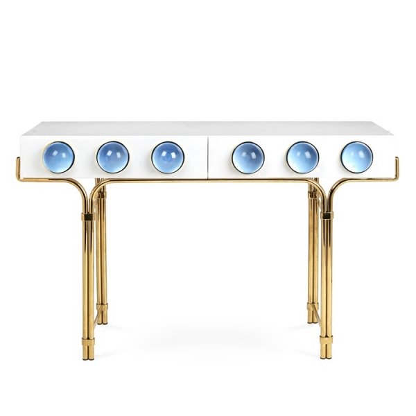Консоль Globo Console Синий цвет Белый в Брянске | Loft Concept 