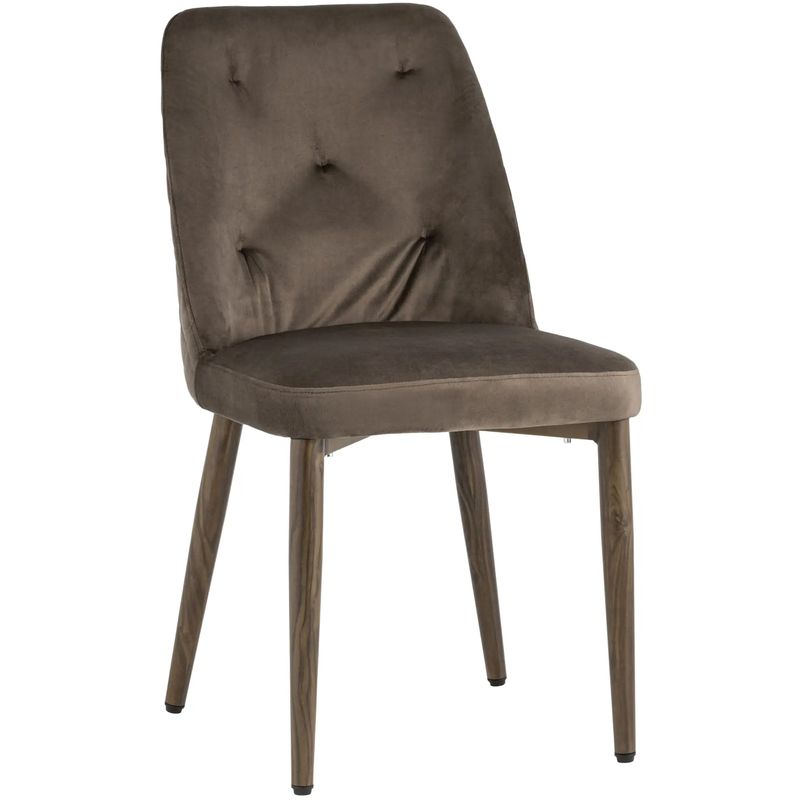 Стул Emma Chair Коричневый Велюр Коричневый Стул Emma Chair Коричневый Велюр Коричневый в Брянске | Loft Concept