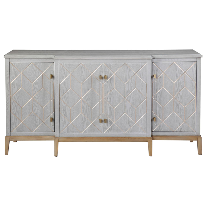 Комод Margaux Chest of Drawers Серый Латунь Прозрачный Комод Margaux Chest of Drawers Серый Латунь Прозрачный в Брянске | Loft Concept