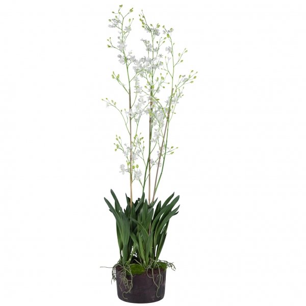 Декоративный искусственный цветок Tropical Flower Черный Зеленый Белый Декоративный искусственный цветок Tropical Flower Черный Зеленый Белый в Брянске | Loft Concept