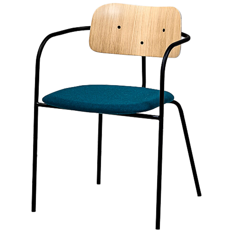 Стул Pilar Loft Stool blue Черный Морская синь Древесина Стул Pilar Loft Stool blue Черный Морская синь Древесина в Брянске | Loft Concept