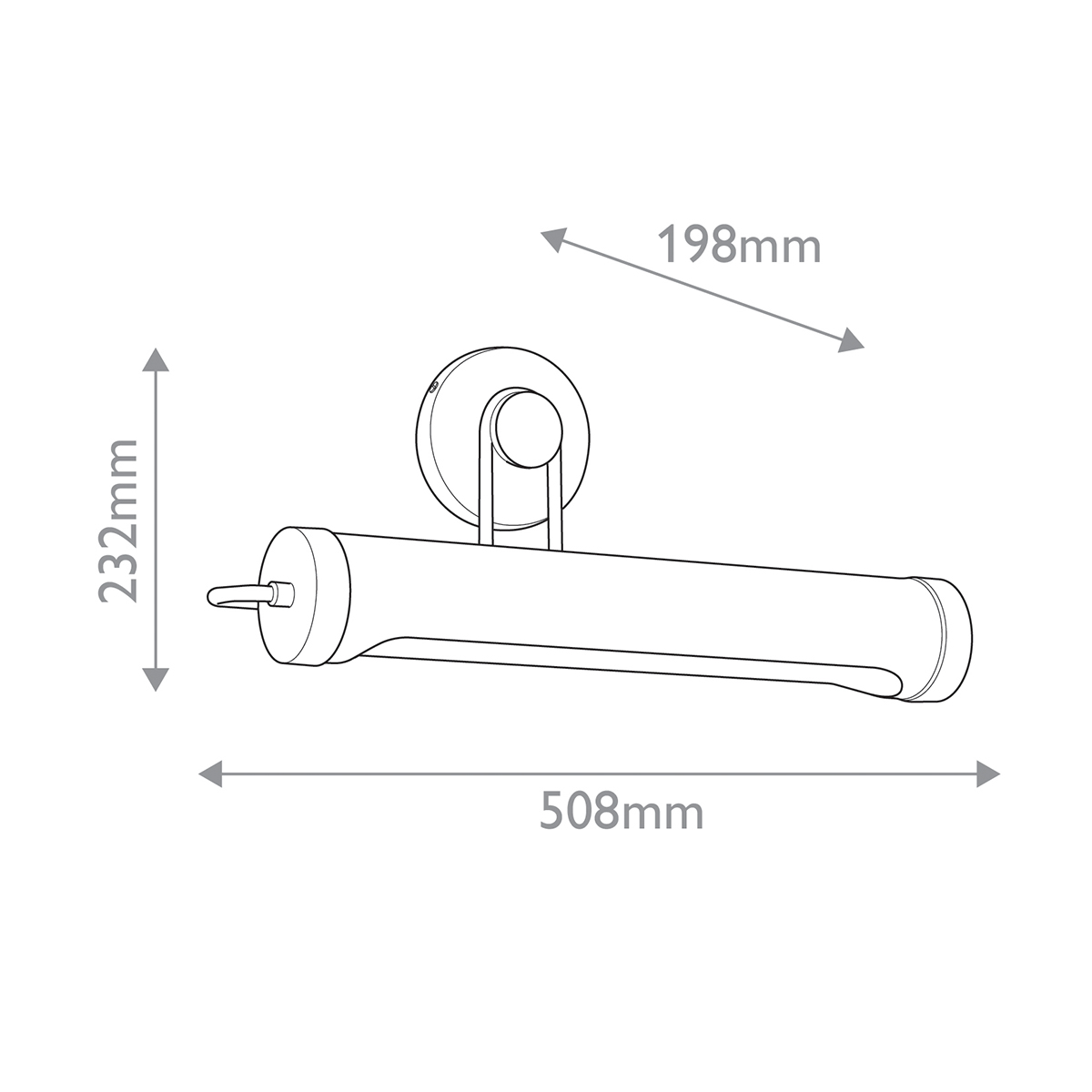 Светильник для картин цвета латунь с длинным цилиндрическим плафоном Alora в Брянске