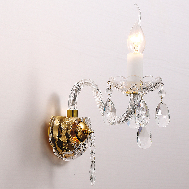 Бра Megane Sconce One Глянцевое золото Прозрачный Бра Megane Sconce One Глянцевое золото Прозрачный в Брянске | Loft Concept