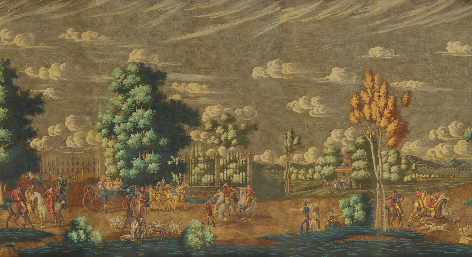 Обои ручная роспись La Chasse de Compiègne Jacquemart on antique Обои ручная роспись La Chasse de Compiègne Jacquemart on antique - постер Loft-Concept в Брянске