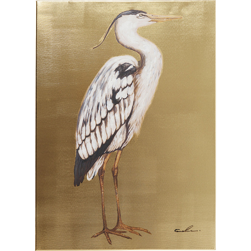 Картина Gold Heron I Золотой Белый Картина Gold Heron I Золотой Белый в Брянске | Loft Concept
