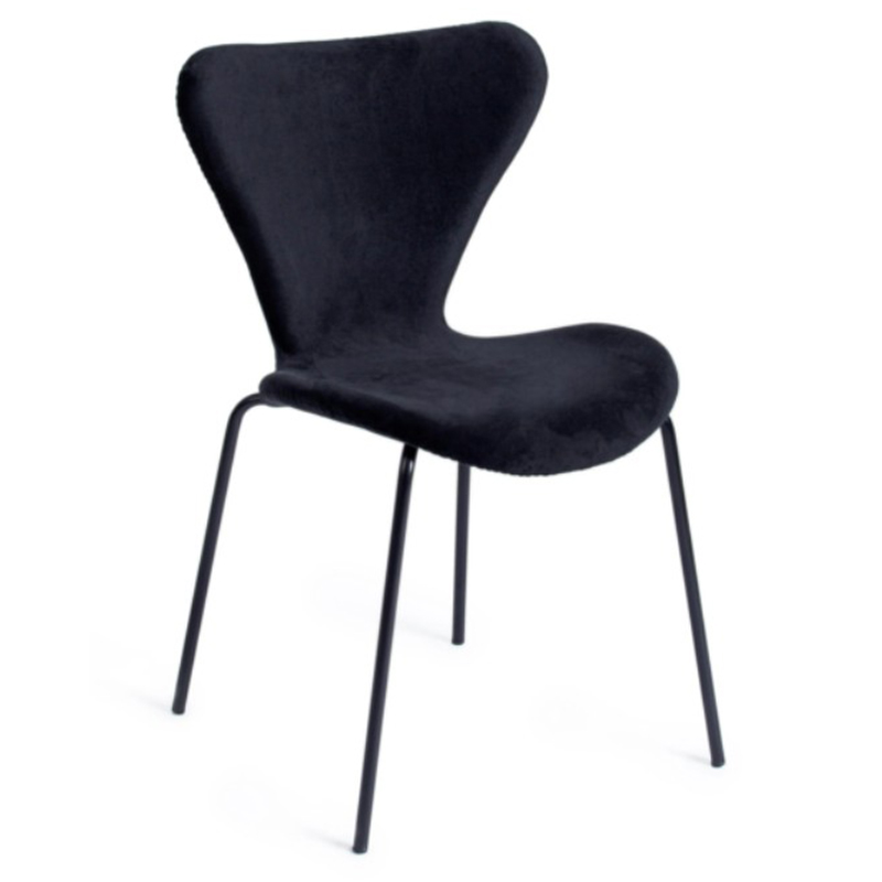 Стул Julissa Black Chair флок Черный Стул Julissa Black Chair флок Черный в Брянске | Loft Concept