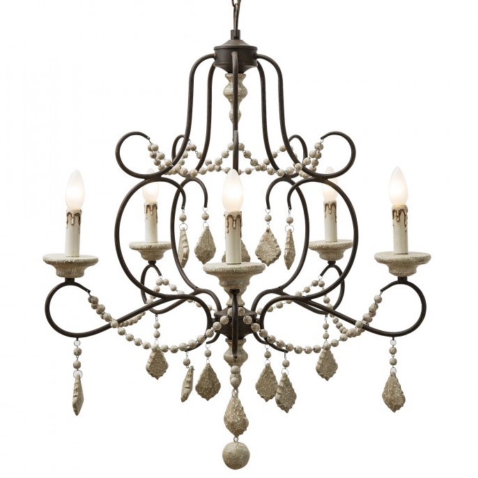 Люстра Wood Myst chandelier Черный Бежевый Люстра Wood Myst chandelier Черный Бежевый в Брянске | Loft Concept