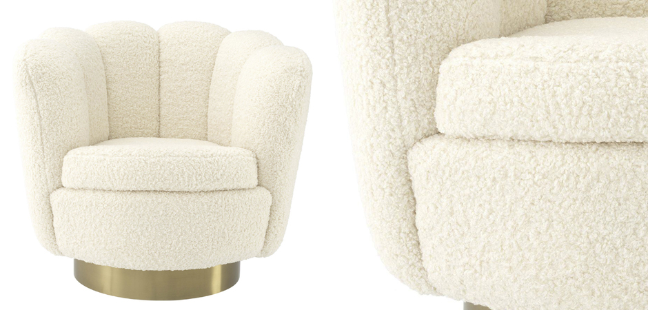 Кресло Eichholtz Swivel Chair Mirage cream Кресло Eichholtz Swivel Chair Mirage cream - Loft-Concept в Брянске