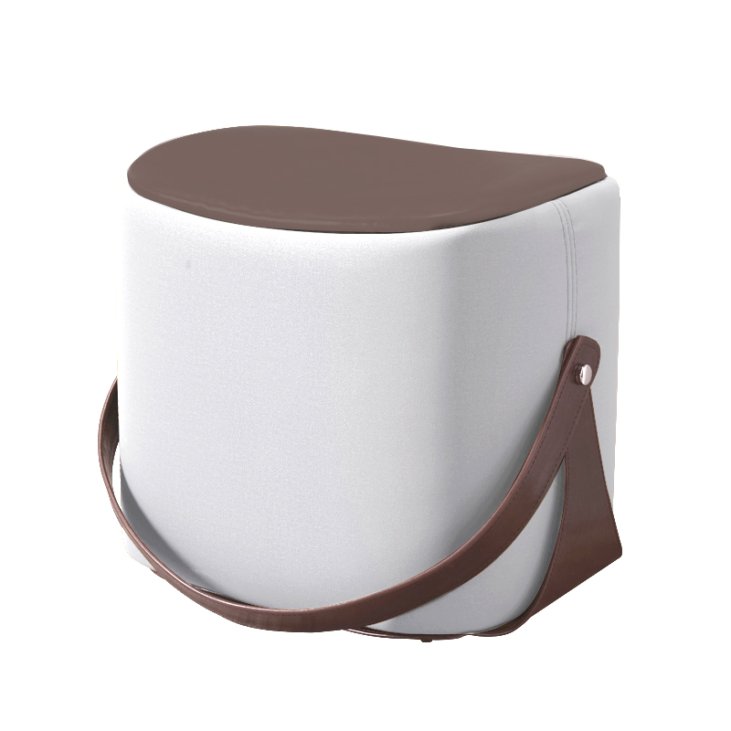 Пуф Langtry Pouf White Коричневый Белый Пуф Langtry Pouf White Коричневый Белый в Брянске | Loft Concept
