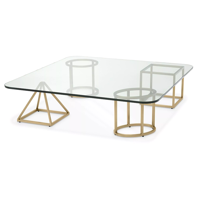 Кофейный стол Eichholtz Coffee Table Speiser Прозрачное Стекло Латунь Кофейный стол Eichholtz Coffee Table Speiser Прозрачное Стекло Латунь в Брянске | Loft Concept
