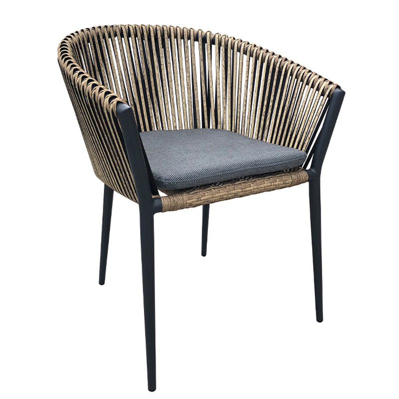Стул Macey Anthracite Outdoor Chair Серый Черный Стул Macey Anthracite Outdoor Chair Серый Черный в Брянске | Loft Concept