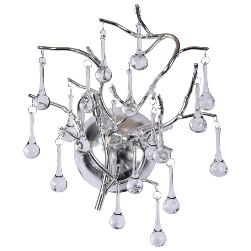 Бра Droplet Silver Wall Lamp Серебряный Прозрачное Стекло Бра Droplet Silver Wall Lamp Серебряный Прозрачное Стекло в Брянске | Loft Concept