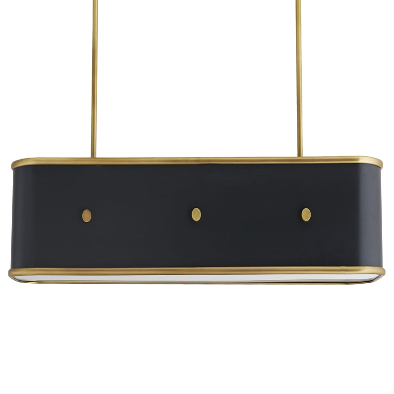 Люстра Arteriors GLENDALE LINEAR CHANDELIER Черный Золотой в Брянске | Loft Concept 