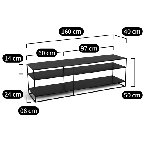 ТВ-тумба стальная с полками Chad TV-Stand ТВ-тумба стальная с полками Chad TV-Stand в Брянске