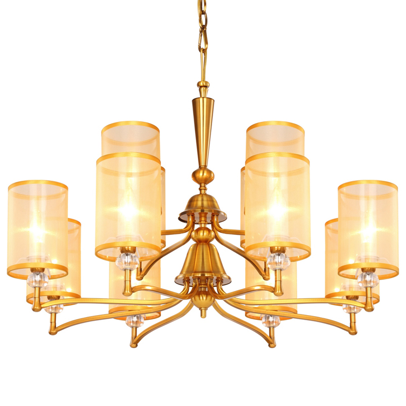 Люстра Boniface Chandelier Double Латунь Золотой Шампань Прозрачный Люстра Boniface Chandelier Double Латунь Золотой Шампань Прозрачный в Брянске | Loft Concept