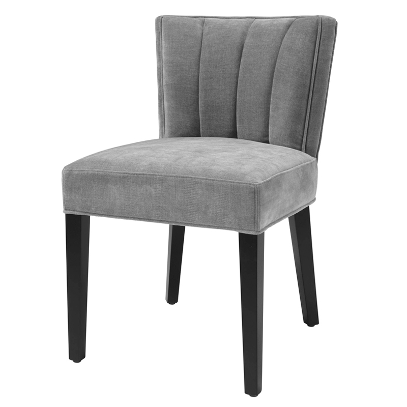 Стул Eichholtz Dining Chair Windhaven Grey Серый Черный Стул Eichholtz Dining Chair Windhaven Grey Серый Черный в Брянске | Loft Concept