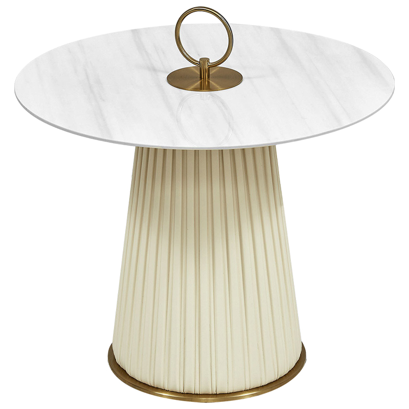 Приставной стол Orlaith White Gold Side Table Белый Золотой ivory ( слоновая кость ) в Брянске | Loft Concept 