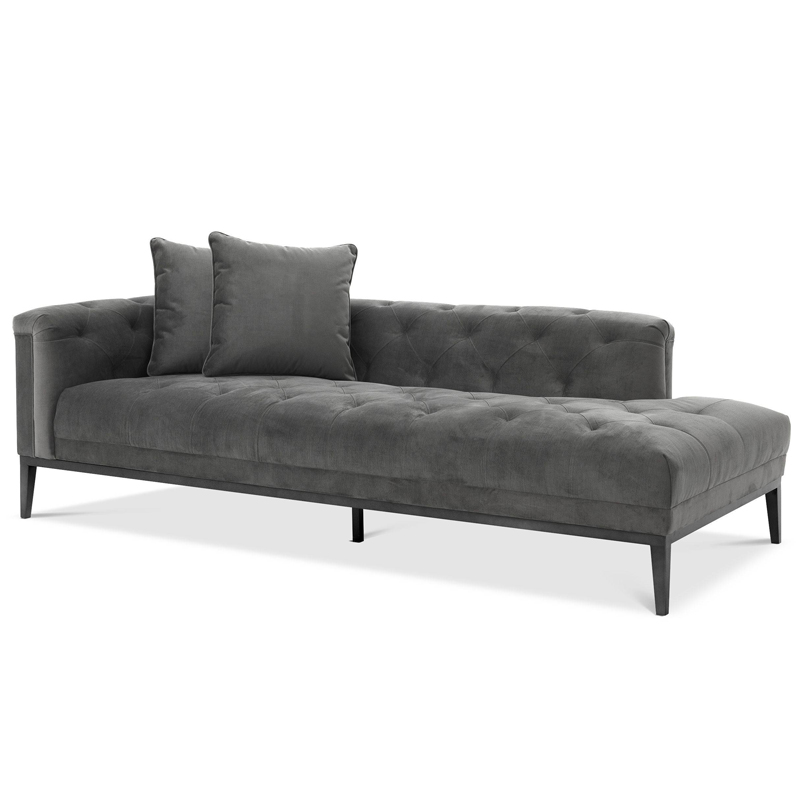 Кушетка Eichholtz Lounge Sofa Cesare Left grey Серый Темная бронза Кушетка Eichholtz Lounge Sofa Cesare Left grey Серый Темная бронза в Брянске | Loft Concept