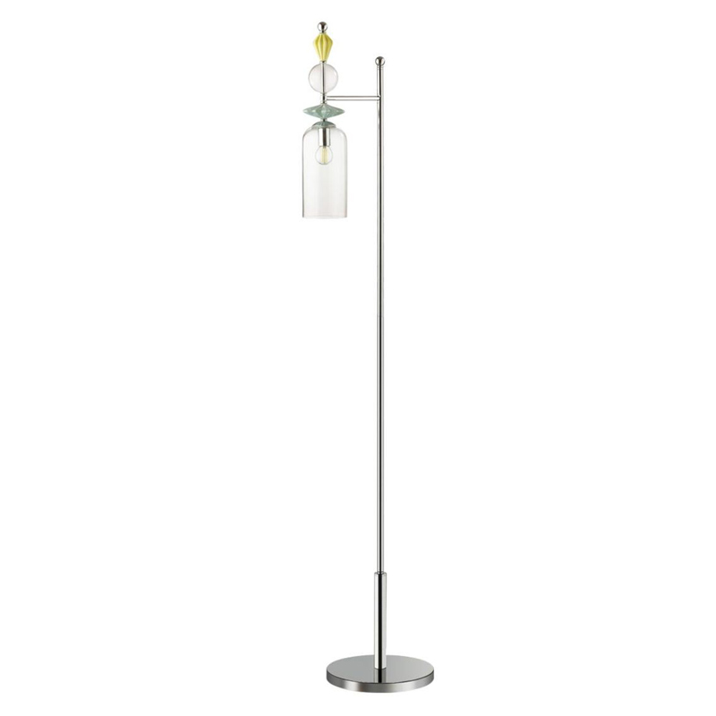 Торшер Iris Glass Floor lamp Candy chrome Прозрачный (Transparent) Розовый пастельный Зеленый Хром Торшер Iris Glass Floor lamp Candy chrome Прозрачный (Transparent) Розовый пастельный Зеленый Хром в Брянске | Loft Concept