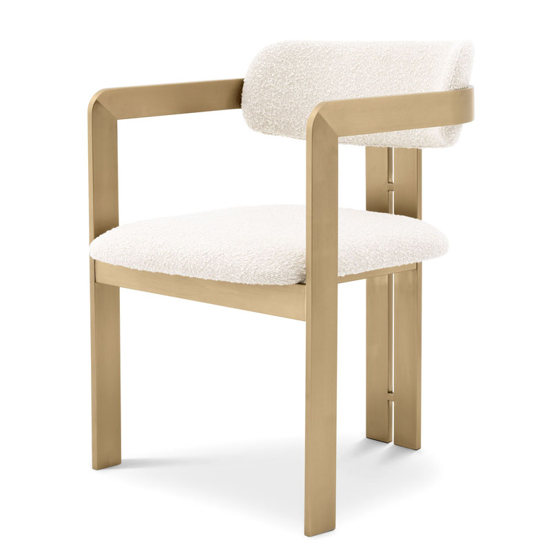 Стул Eichholtz DINING CHAIR DONATO Кремовый Золотой в Брянске | Loft Concept 