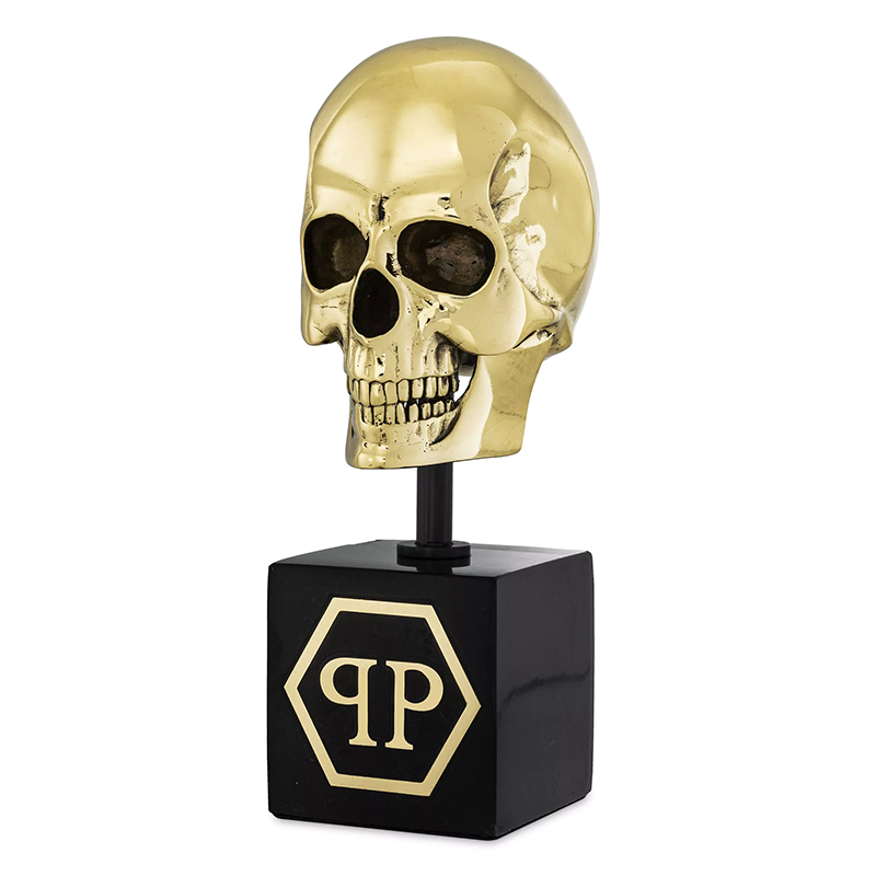 Статуэтка Philipp Plein Gold Skull S Золотой Черный Статуэтка Philipp Plein Gold Skull S Золотой Черный в Брянске | Loft Concept