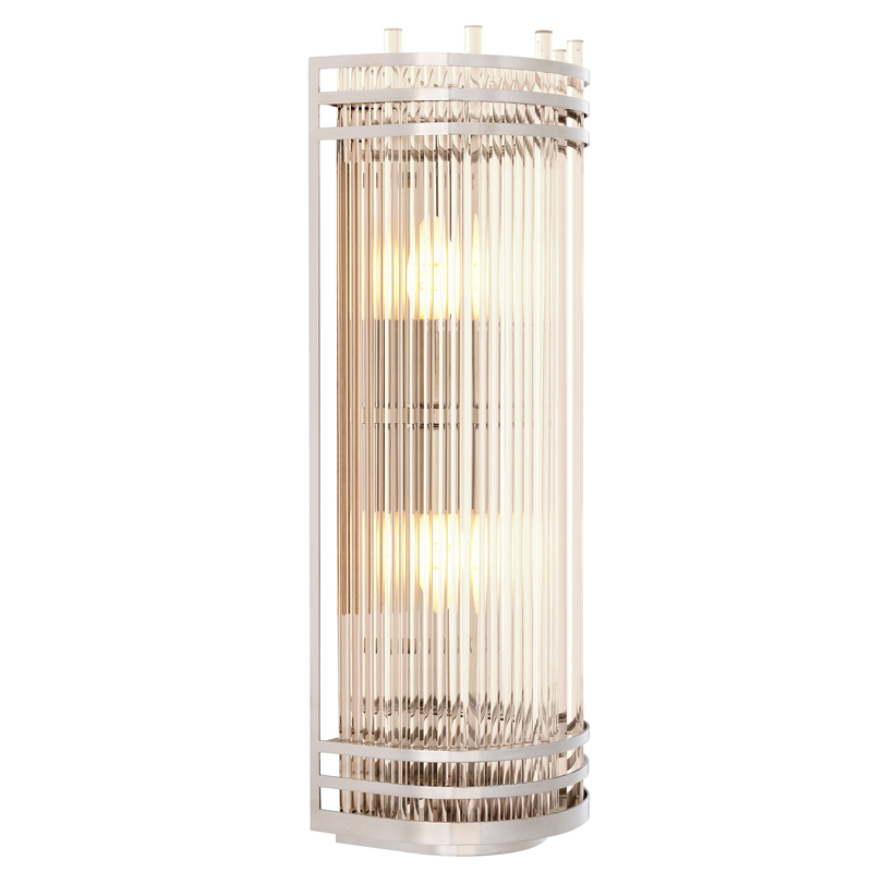 Бра Eichholtz Wall Lamp Gulf L Nickel Никель Прозрачный Бра Eichholtz Wall Lamp Gulf L Nickel Никель Прозрачный в Брянске | Loft Concept