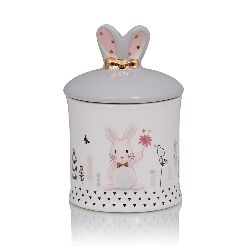 Ваза Kids Vase Bunny II Розовый пастельный Серый Ваза Kids Vase Bunny II Розовый пастельный Серый в Брянске | Loft Concept