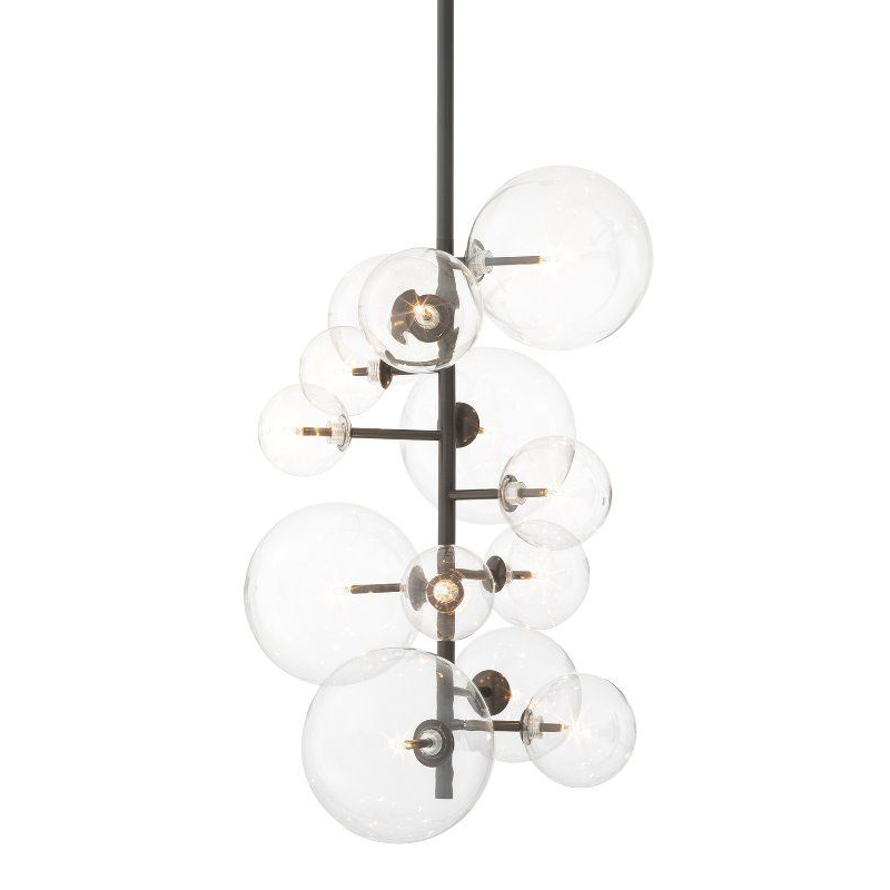 Люстра Eichholtz Chandelier Ezra Bronze Темная бронза Прозрачный Люстра Eichholtz Chandelier Ezra Bronze Темная бронза Прозрачный в Брянске | Loft Concept