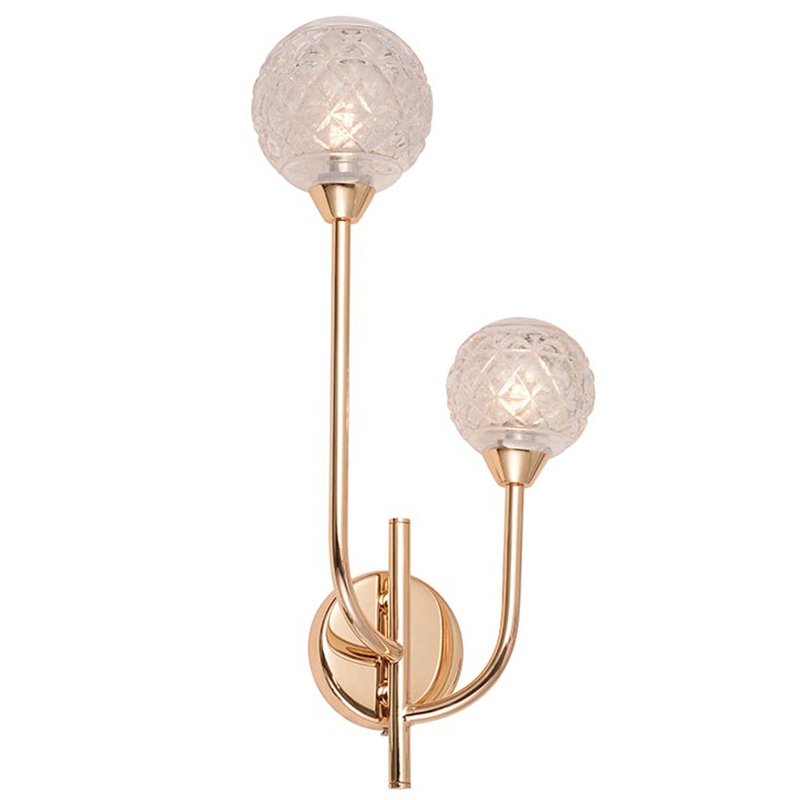 Бра Aella Glass Balls Sconce Прозрачный Золотой Бра Aella Glass Balls Sconce Прозрачный Золотой в Брянске | Loft Concept