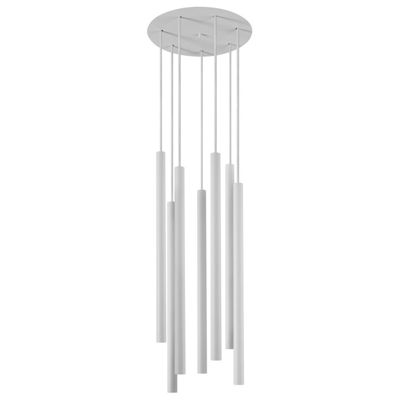 Светильник Trumpet Disk White 7 плафонов Белый в Брянске | Loft Concept 